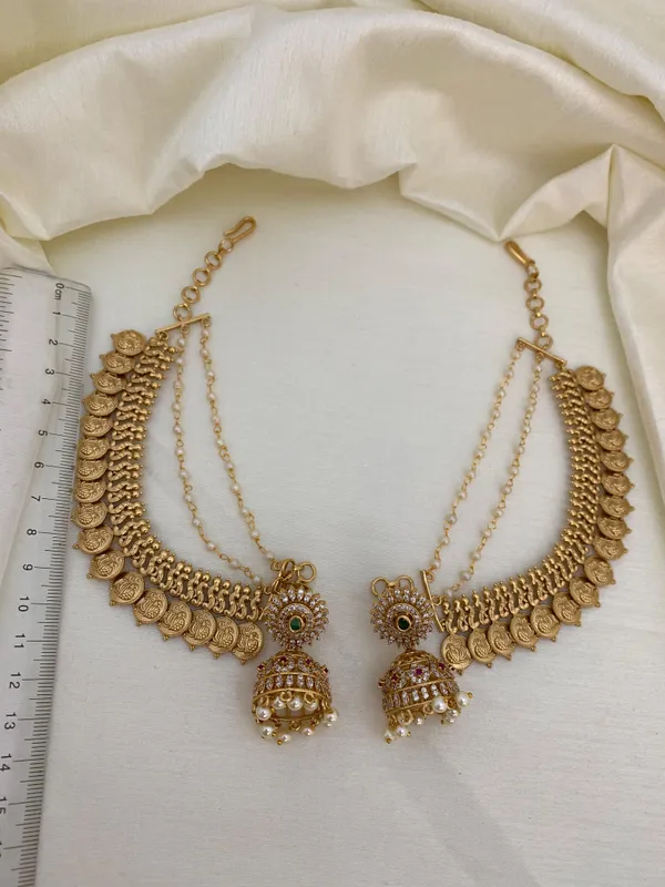 Peacock_design_matte_finish_Coin_Mattel_with_Jhumka