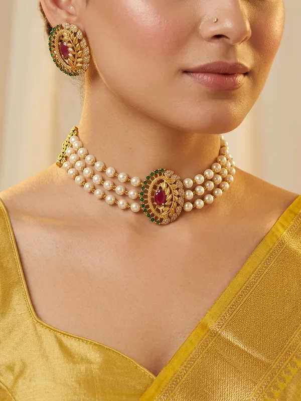 Ethnic_Leaf_designed_Choker_set