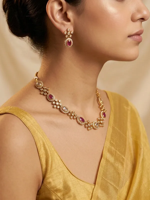 Latest_Simple_Ad_matte_Necklace_set
