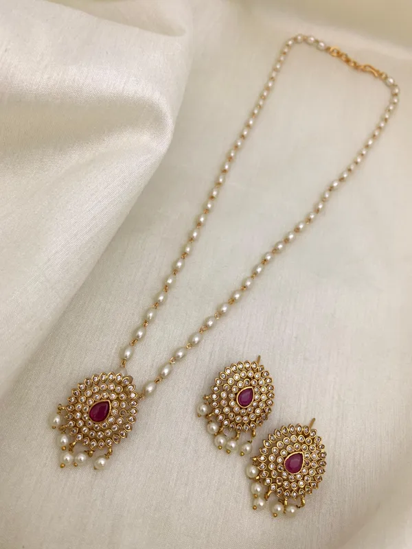 Newly_launched_single_line_pearl_Mala__with_Earring