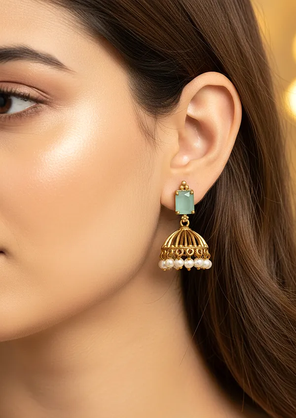 Ethnic_Kemp_Design_Pearl_Jhumkas_For_Kids_/_Women