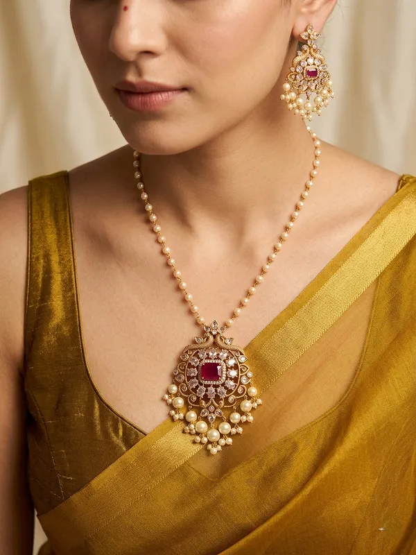 Nadhini_Antique_1Line_Mala_Set