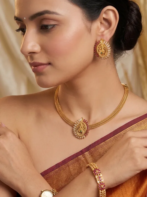 Ethnic_Radha_krishna_chain_style_Necklace_set
