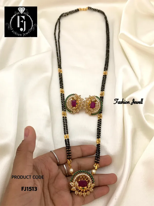 MANUJA_MANGALSUTA_WITH_EARRING(24_INCHES)