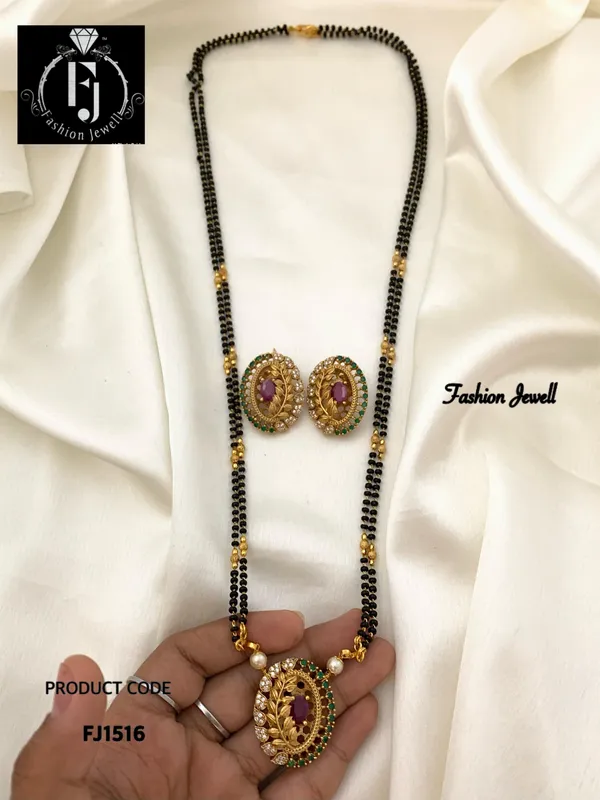 PUSHTI_MANGALSUTRA_WITH_EARRING(24_INCHES)