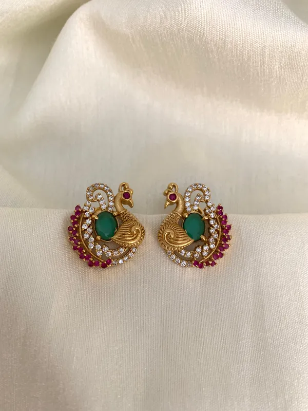 Shreya_Peacock_Ear_Studs