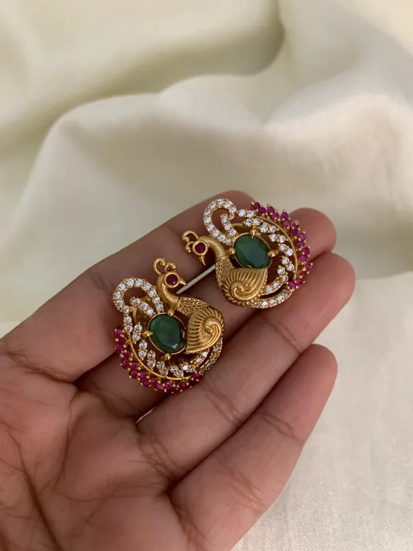 Shreya_Peacock_Ear_Studs