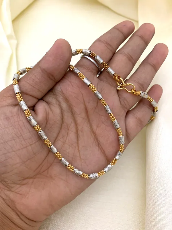 ERIHA_18_INCHES_MATAR_MALA_CHAIN_2_TONE_POLISH