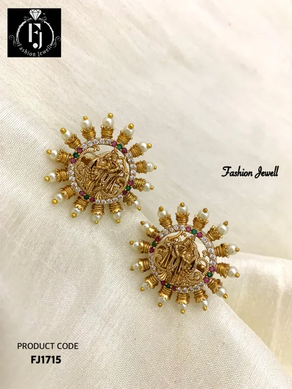 RADHA_KRISHN_PEARL_EAR_STUDS