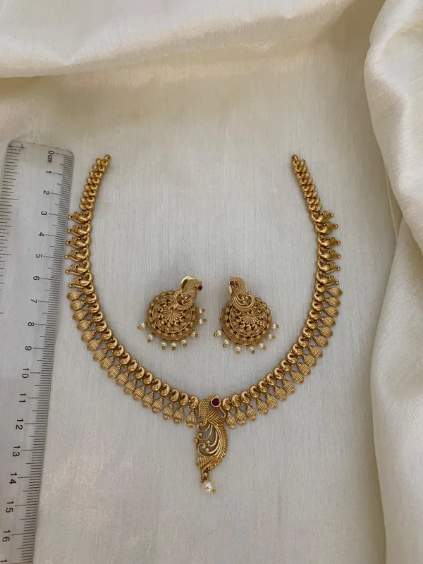PARVAT_MATTE_GOLD_NECKLACE_SET