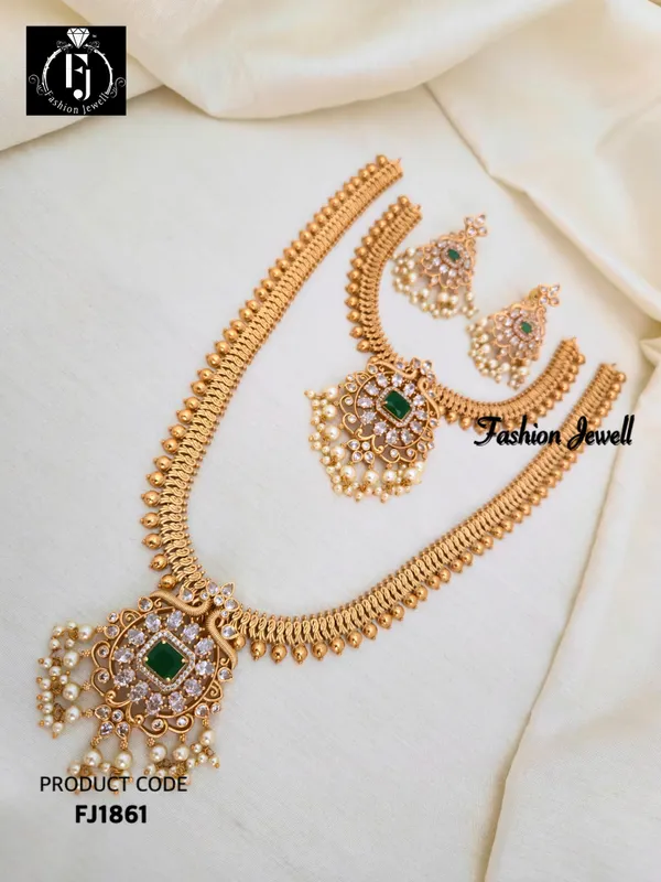 Arpita_Antique_Mattefinish_Short,_Long_Necklace_Set