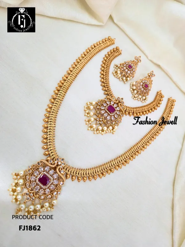 Arpita_Antique_Matte__Finish_Short,_Long_Necklace_Set