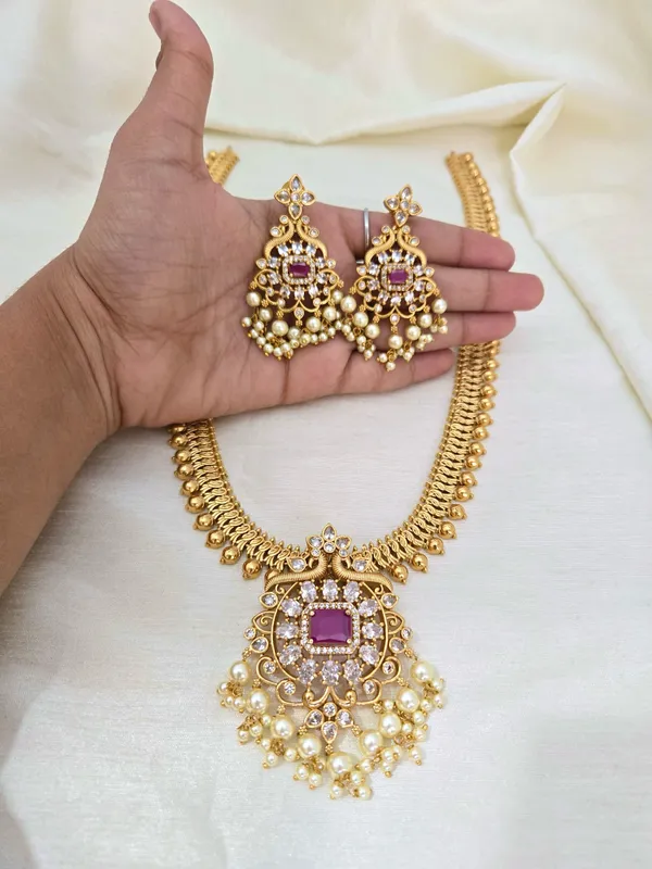 Arpita_Antique_Matte_Finish_Long_Necklace_Set