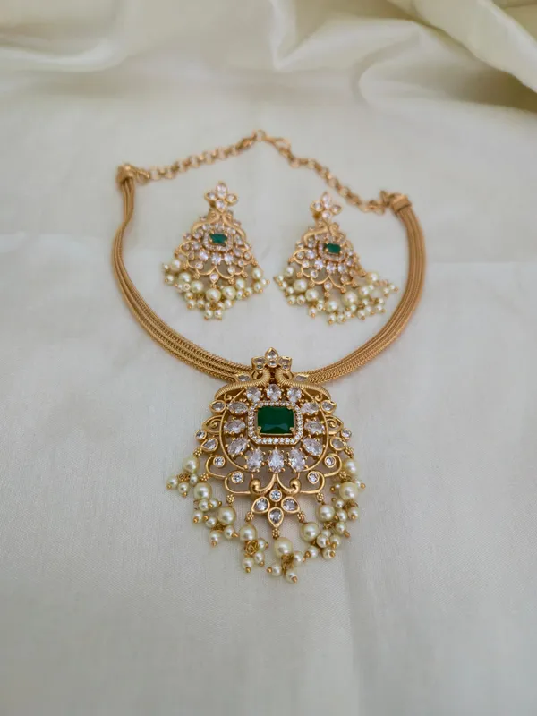 Maaniya_Antique_Matte_Finish_Chain_Style_Necklace_Set