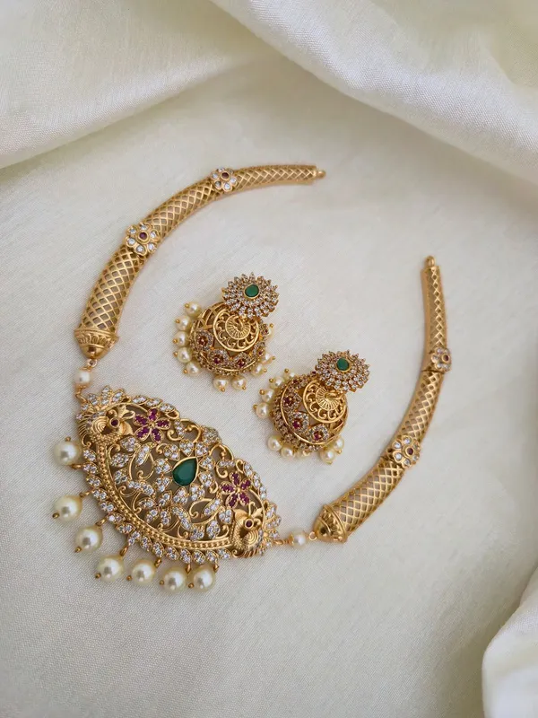 DHAVANI_MATT_FINISH_PIPE_NECKLACE_SET