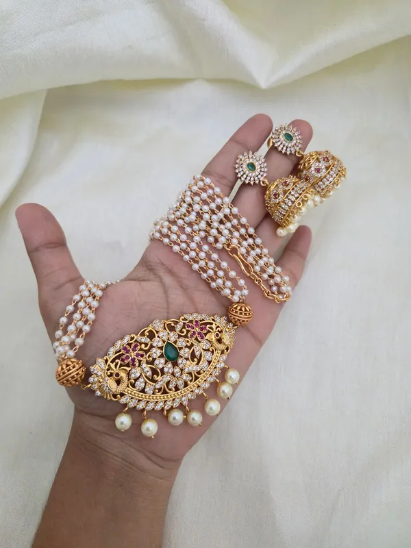 DHAVANI_MATT_FINISH__4_LAYERED__NECKLACE_SET