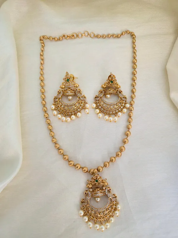 DIYA__GOLD_BALL__CHAIN_PENDENT_SET