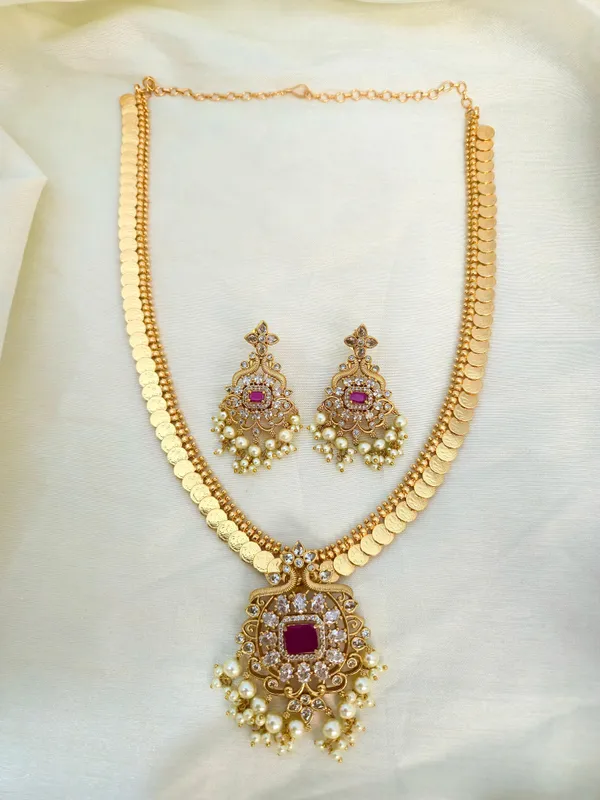 RUBY-_DIAMOND_LONG_COIN_NECKLACE_SET