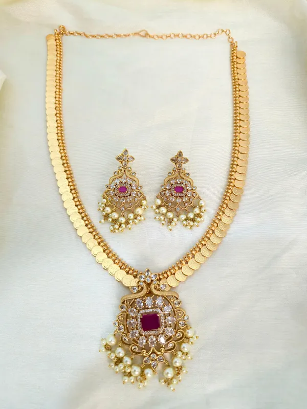 RUBY-_DIAMOND_LONG_COIN_NECKLACE_SET