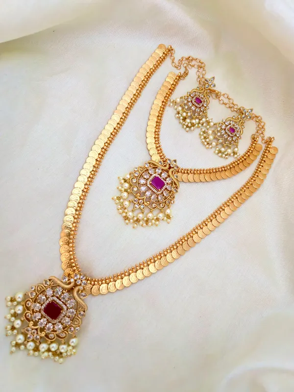 KAASU_SEMI_BRIDAL_LONG_&_SHORT_NECKLACE_SET