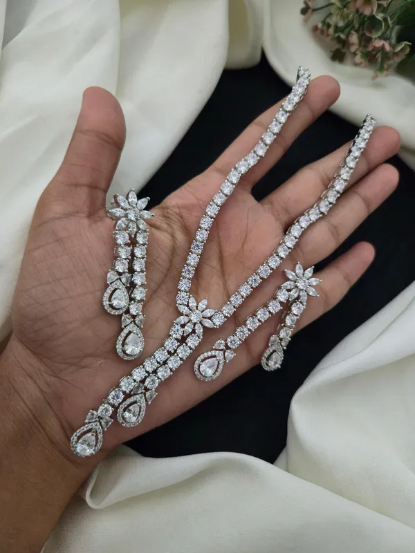Erica_Silver_CZ_Diamond_Necklace_Set