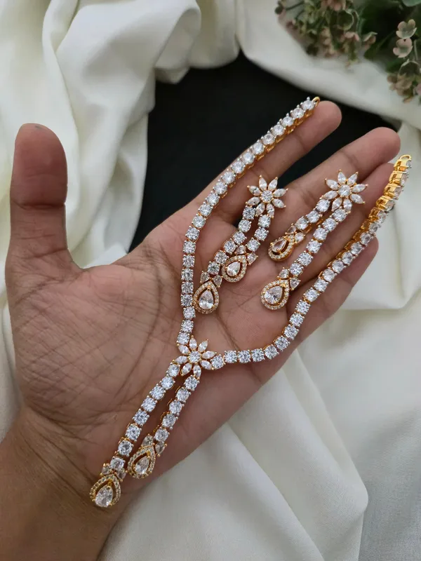 Erica_Silver-Gold_CZ_Diamond_Necklace_Set