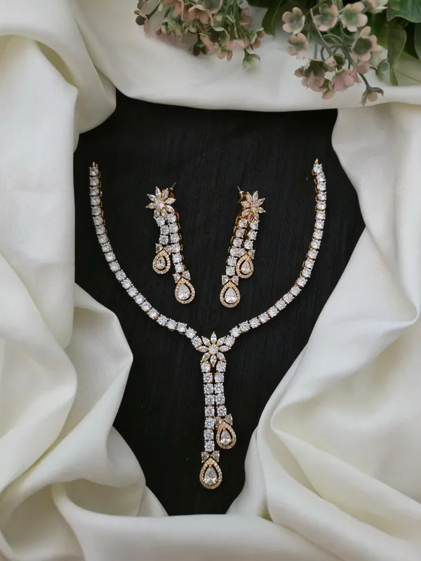 Erica_Silver-Gold_CZ_Diamond_Necklace_Set