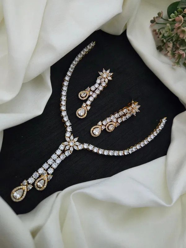 Erica_Silver-Gold_CZ_Diamond_Necklace_Set