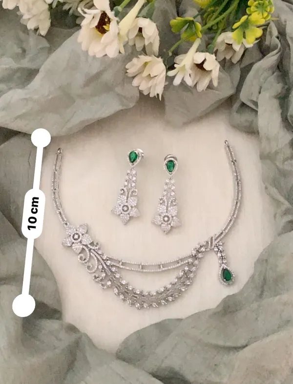 GLIMMER_RODIUM_-_DIAMOND_NECKLACE_SET