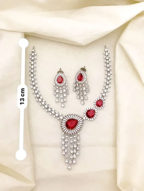 Dharti_Red_Rhodium_Necklace_Set