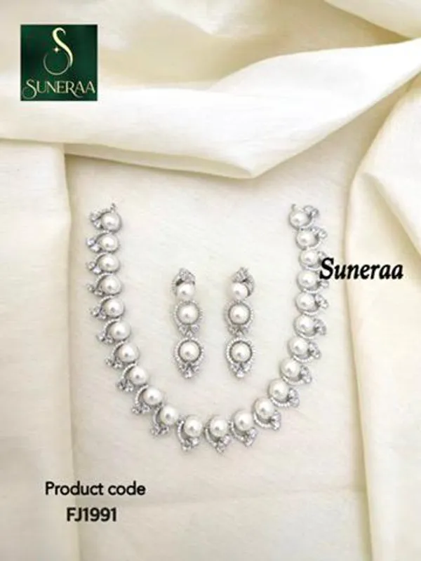 Prutvi_Rhodium_Pearl_Necklace_Set