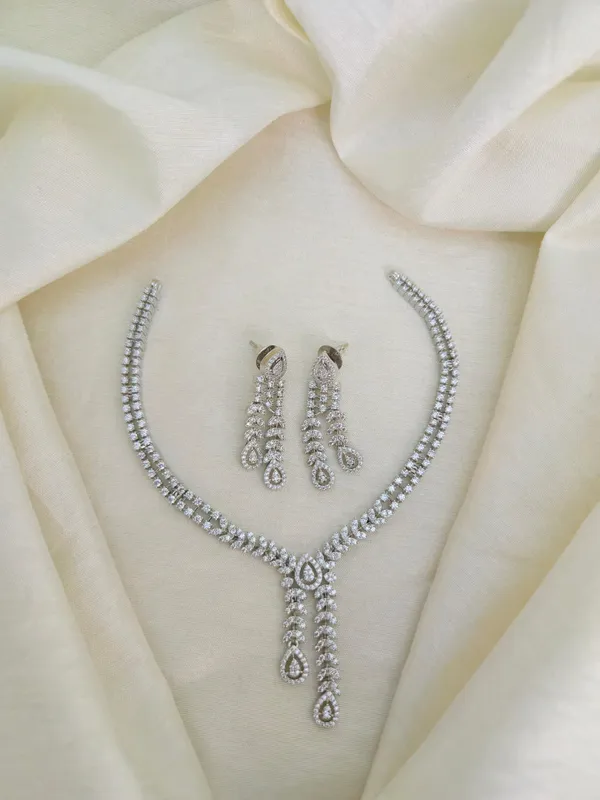 Buddha_Rhodium_Cz_Necklace_Set