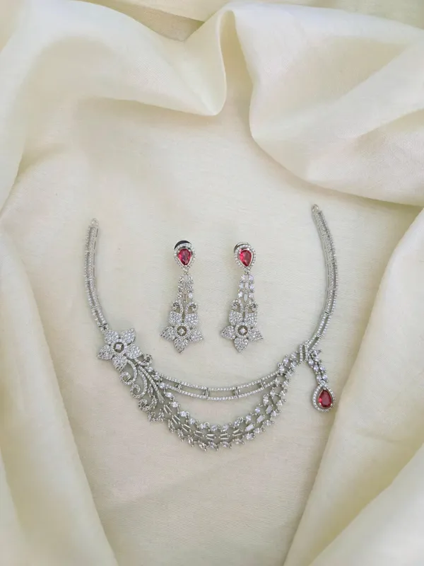 Silvia_Layered_Red_Cz_Necklace_Set