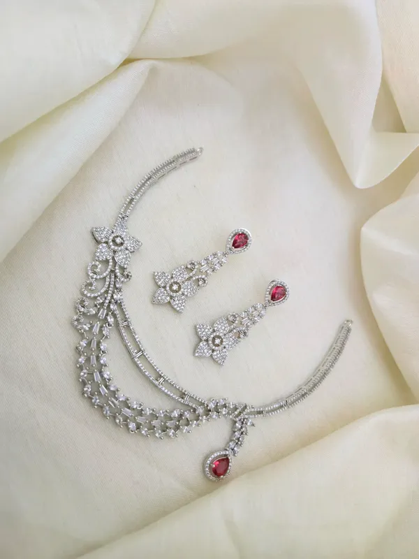 Silvia_Layered_Red_Cz_Necklace_Set