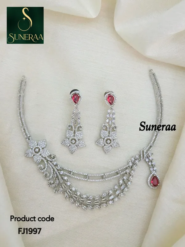Silvia_Layered_Red_Cz_Necklace_Set