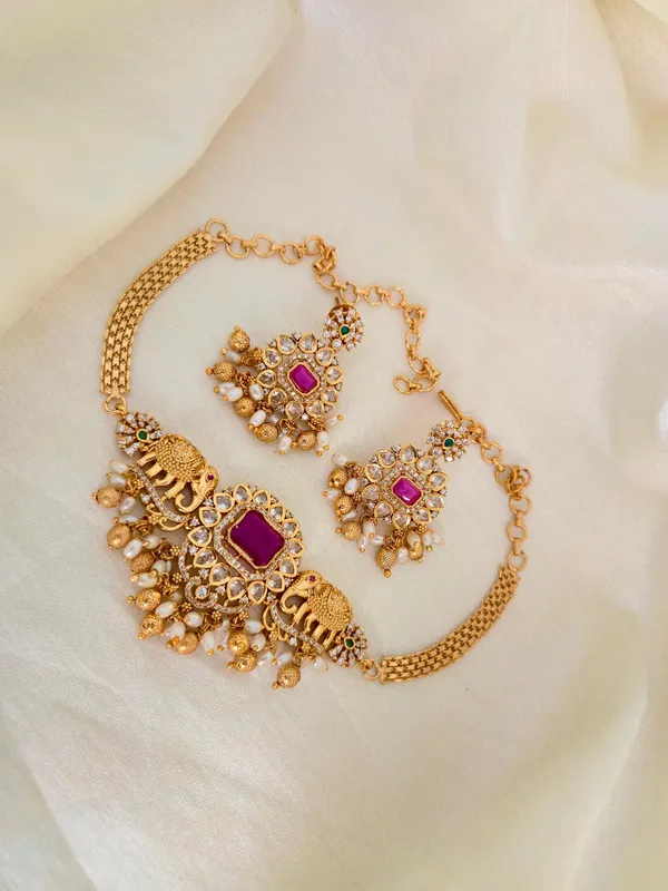 Aashni_Antique_Temple_Choker_Set