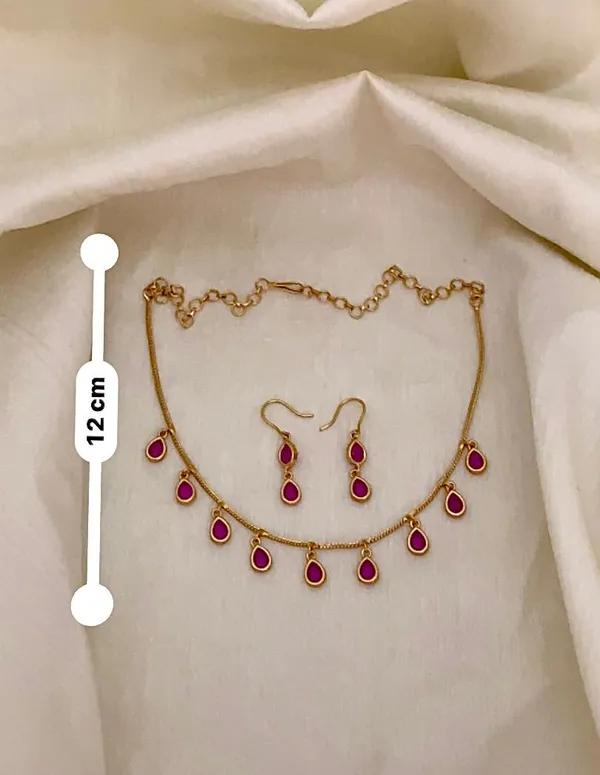 Minimal_Ruby_Drop_Necklace_set