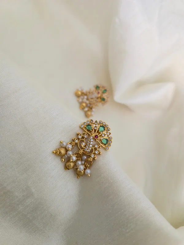 Clustered_Pearl_CZ_Stud_Earrings