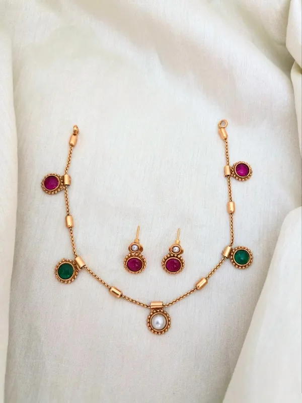 Parama_Antique__Kempu_Necklace_Set