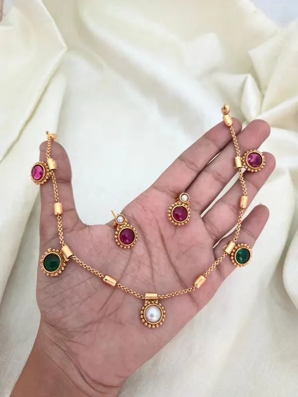 Parama_Antique__Kempu_Necklace_Set