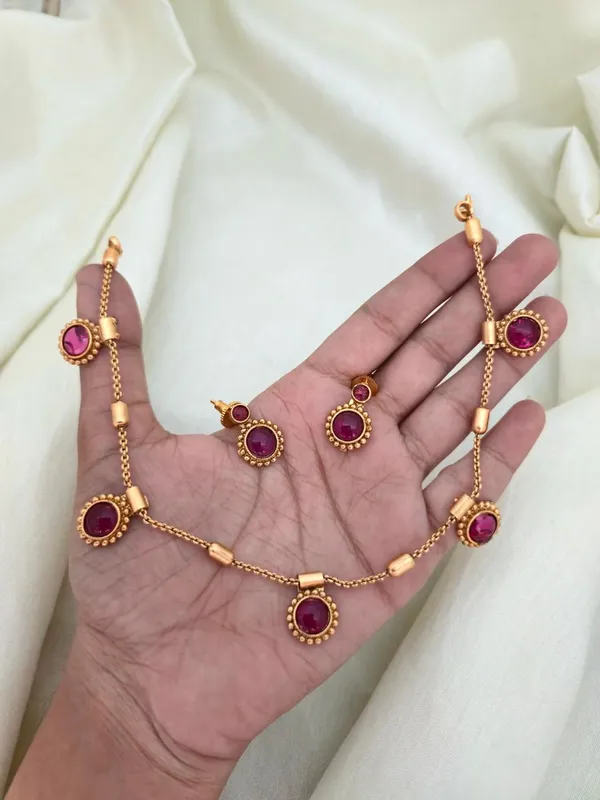 Parama_Antique__Kempu_Necklace_Set