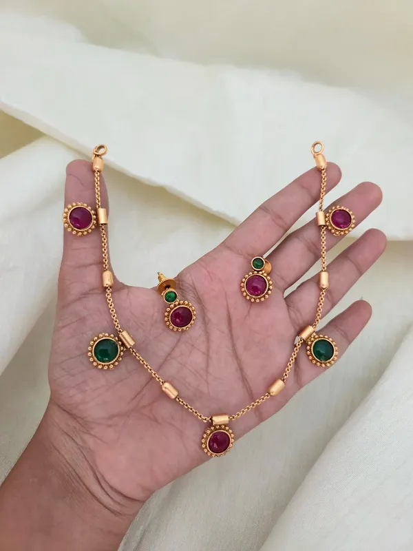 Parama_Antique__Kempu_Necklace_Set