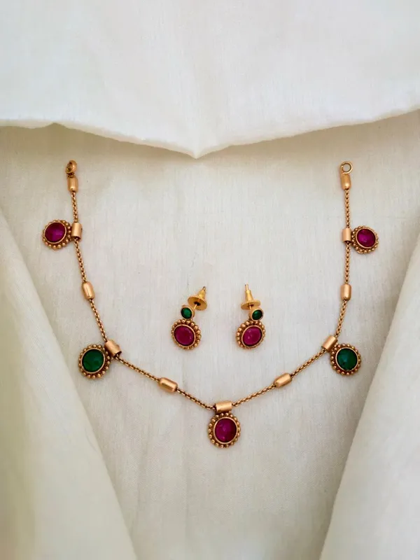 Parama_Antique__Kempu_Necklace_Set