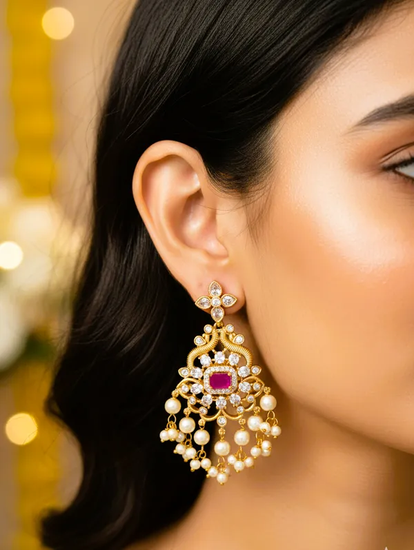 Dheema_Pearls_Drop_style_Earrings
