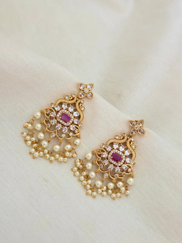 Dheema_Pearls_Drop_style_Earrings