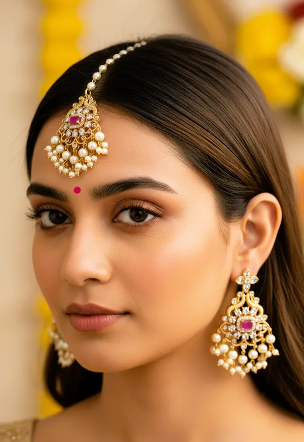 Dheema_Maangtikka_with_Earrings