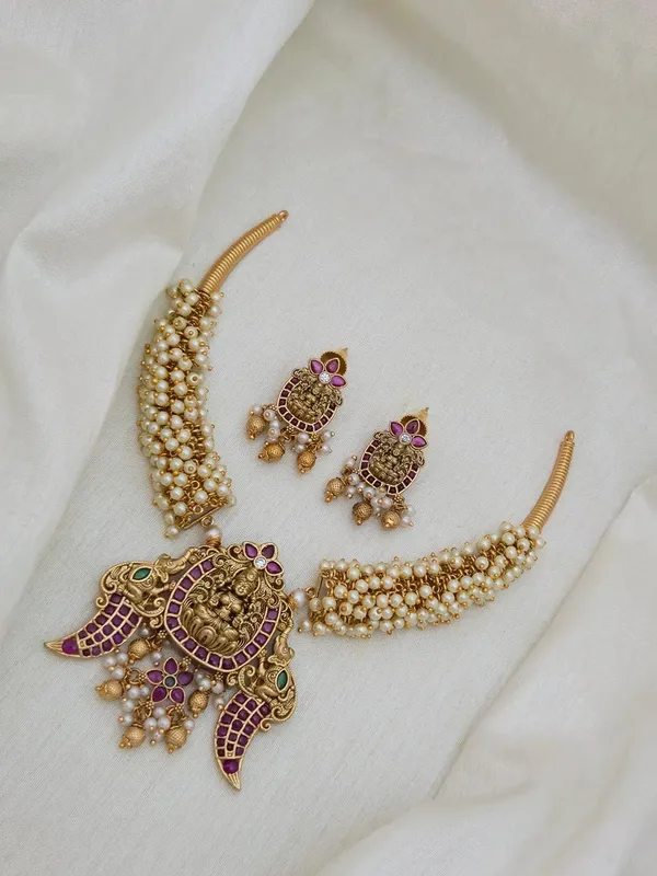 ANTIQUE-LAKSHMI_PEARL_HASLI__SET