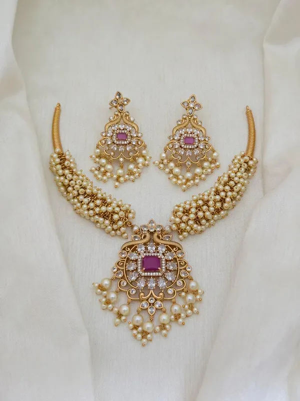 RUBY_PEARL_NECKLACE_SET