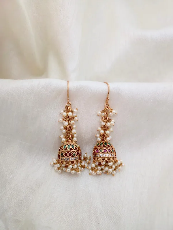 Kempu_Guttapusulu_Jhumkas