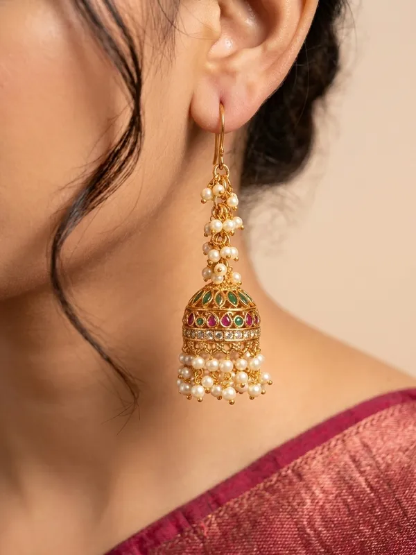 Kempu_Guttapusulu_Jhumkas